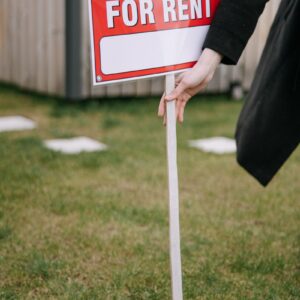Rigid PVC yard sign on a lawn - Super Printers