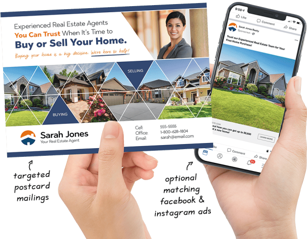 Direct mail postcard campaign with matching digital ads - Super Printers Orange County